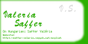 valeria saffer business card