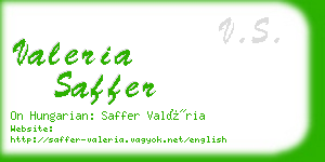 valeria saffer business card